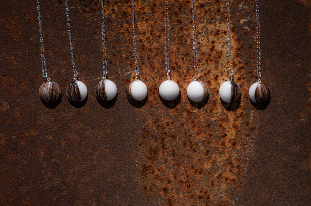 Matriarch Moon Phase Necklace MilkStone Matriarch moon phase necklace milkstone