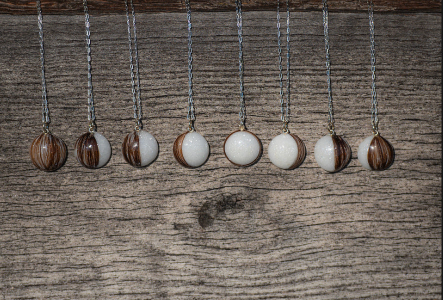 Matriarch Moon Phase Necklace MilkStone Matriarch moon phase necklace milkstone